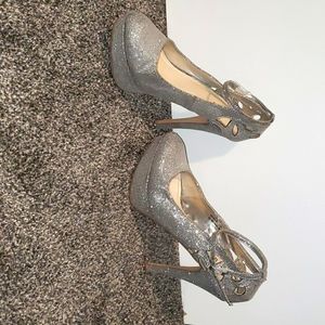 Sparly Silver Heels